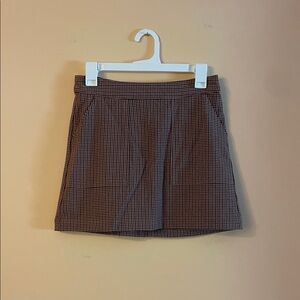 a new day Brown Checkered Mini Skirt